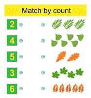 Math activity for kids. Developing numeracy skills. vector
