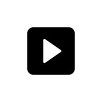 A black and white player icon on a white background vector