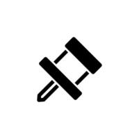 Push pin icon. Pin icon. vector