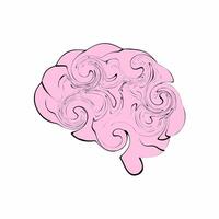 Brain rot overconsumption of social media,confused brain concept, mobile addiction unhealthy brain vector