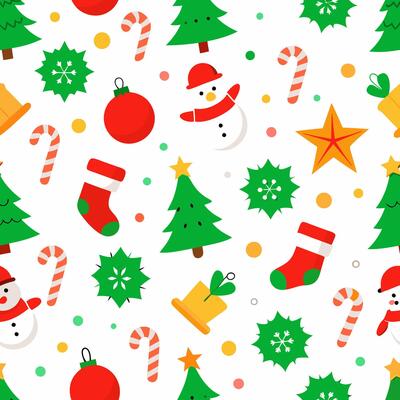 Christmas seamless pattern illustration