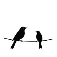 Birds on a wire vector