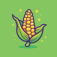 Corn on the cob illustration vector