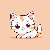 Kawaii kitty illustration vector