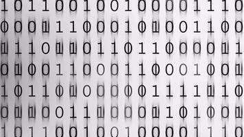 Digital Binary Code Background On White video