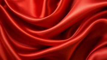 Luxurious red silk fabric waving in elegant folds and creating a smooth, shiny texture, ideal for concepts of luxury, romance, and premium design themes video