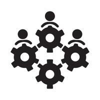 Setting icon in silhouette Art Illustration vector