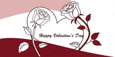 rose petals falling from the top of the frame ont full of romantic and artistic elements perfect for Valentine's Day and creative designs. vector