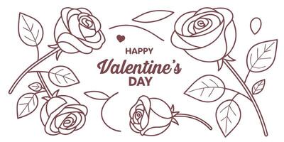 two horses standing nose to nose in a meadow for full of romantic and artistic elements perfect for Valentine's Day and creative designs. vector