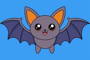 Adorable Bat Graphic For Web And Print , Premium Bat Illustration For All Creative Projects. This premium Bat illustration features a cute and playful design perfect for print materials vector
