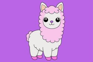 Adorable Alpaca Graphic For Web And Print , Premium Alpaca Illustration For All Creative Projects. This premium Alpaca illustration design perfect for print materials. vector