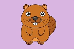 Adorable Beaver Graphic For Web And Print , Premium Beaver Illustration For All Creative Projects. This premium beaver illustration features a cute and playful design perfect for print materials vector