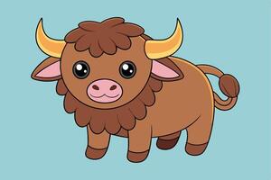 Adorable Buffalo Graphic For Web And Print , Premium Buffalo Illustration For All Creative Projects vector