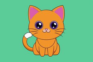 Adorable Cat Graphic for Web and Print Premium Cat Illustration for All Creative Projects. vector