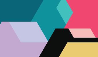 Abstract geometric colorful background, bold colors, flat design, minimalist composition vector