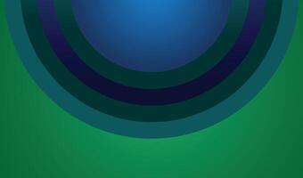 Abstract background with geometric shapes, concentric circles, gradient colors, blue and green tones vector