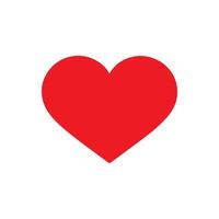 Red color heart and love icon art vector