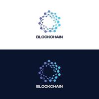 Modern Blockchain Technology Logo Template vector