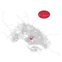 N'djamena ,Chad,detail Streets Roads Map with location pin, illustration element image vector
