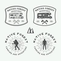 Four different logos for the native forest vector
