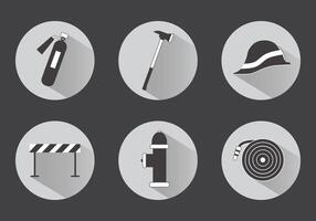 Fireman icon set illustration vector