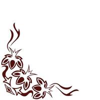 floral frame with space for text. Border illustration vector