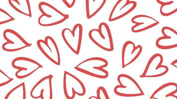 Adorable hand-drawn heart pattern background, ideal for Valentine's Day, weddings, and Mother's Day. Perfect for printables and creative projects. vector
