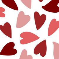 Adorable hand-drawn heart pattern background, ideal for Valentine's Day, weddings, and Mother's Day. Perfect for printables and creative projects. vector