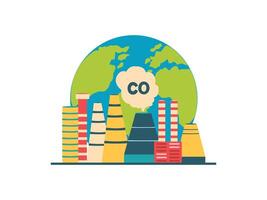 Earth effected by pollution Illustration vector