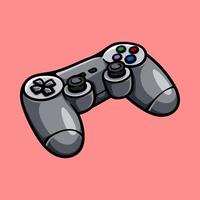 fun game console controller stick cartoon isolated drawing line art style sketch classic vintage design illustration vector