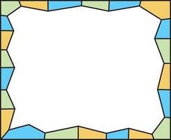 Horizontal frame with various colorful tiles. Pastel colors. Empty space for text or picture. vector