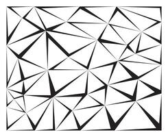 Abstract black line triangles on white background. Paper pattern. Origami vector