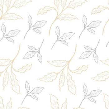 A minimalist leaf motif with a simple, sketched design vector
