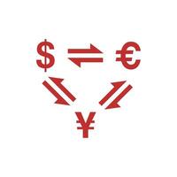 Currency exchange icon isolated on white background for your web and mobile app design, Currency exchange logo concept. Design element illustration of money exchange vector