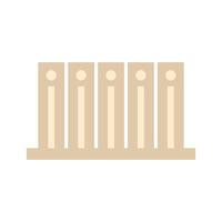 wooden fence icon over white background, flat style. Illustration of archive folder in archive folder or folder. Design element illustration icon database archive vector