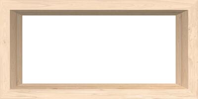 3D Whitewashed wooden rectangle frame with white background have space for placing products presentation graphic illustration. vector