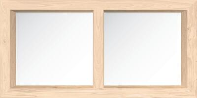 Both of 3D Whitewashed wooden square frames with white background have space for placing products presentation graphic illustration. vector