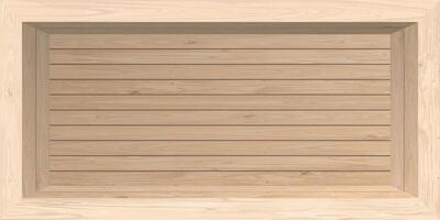 3D Whitewashed wooden rectangle box have space for placing products presentation graphic illustration. vector