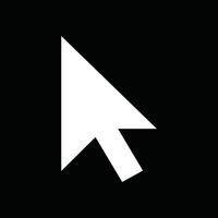 Pointer arrow mouse cursor on black background. vector