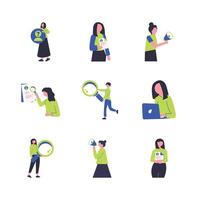 Hiring element and icon vector