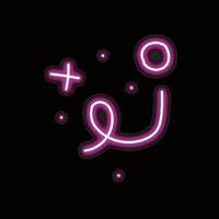 strategy with neon isolated on black background. vector