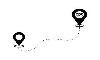 GPS Navigation Route Illustration. Graphic of a GPS navigation route. vector
