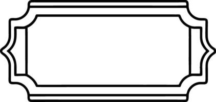 Ornate Blank Rectangular Decorative Frame Border Design vector