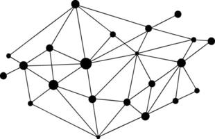 Network Graph Nodes, Connections, Links, Web, Structure, System, Complex, Abstract, Pattern, Design vector