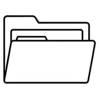 Digital File Folder Icon Organization, Storage, Data, Management, System vector