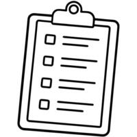 Checklist Clipboard Organization, Planning, Tasks, ToDo, List, Items, Schedule, Management, Producti vector