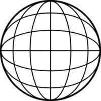 Global Grid Lines Sphere World Map Earth Graphic Design vector