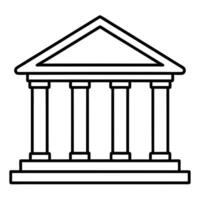 Classical Building, Columns, Temple, Architecture, Structure, Design, Greek, Roman, Facade, Monument vector
