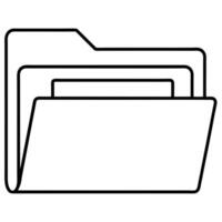 Digital File Folder Icon Organization, Storage, Data, Management, System vector