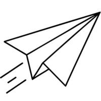 Paper Airplane Flight Speed Fast Delivery Message Sending vector